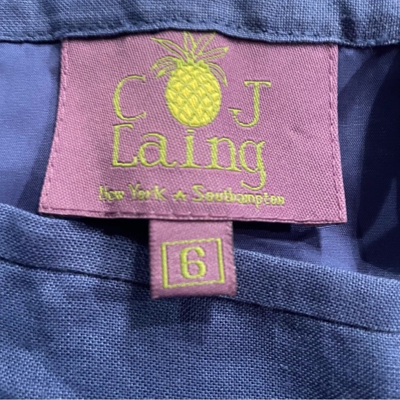 CJ Laing NWT sapphire a line starfish skirt 100% linen size 6 - Picture 6 of 10